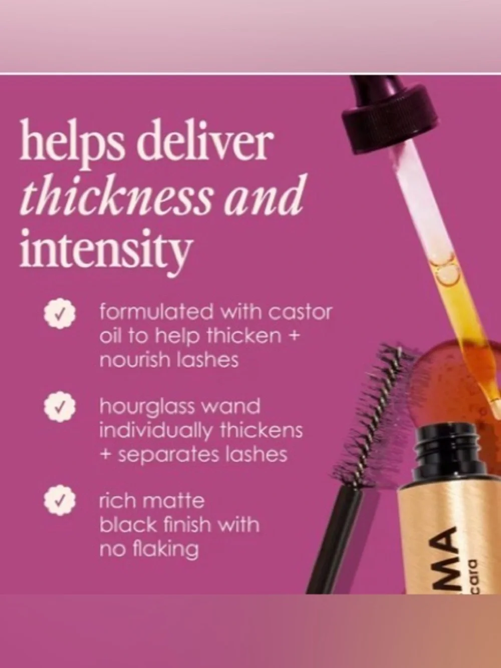 GrandeDRAMA Black Intense Thickening Mascara with Castor Oil